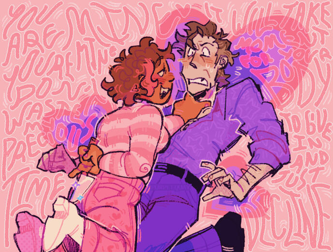 fullbody illustration with 2 characters